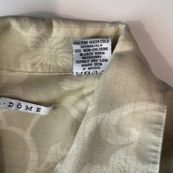 Lines Dome Men’s Hawaiian Floral Print Short Sleeve Button Down Shirt Size Large - Picture 5 of 5